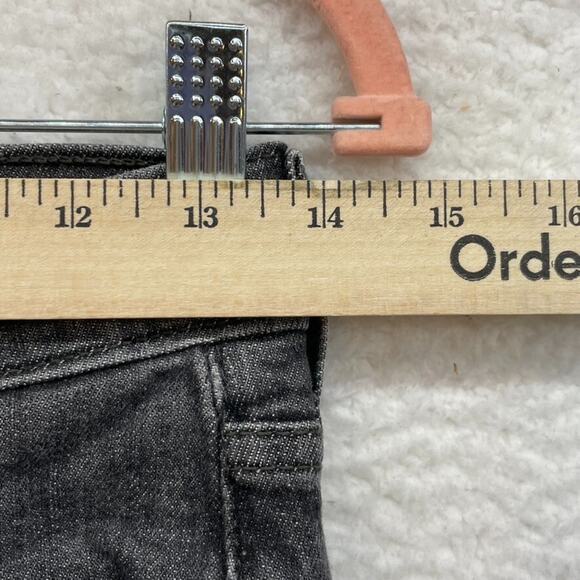 Levis Jeans Womens 27 Gray Wedgie Straight Raw Hem Button Fly High Rise 90s - Picture 11 of 14
